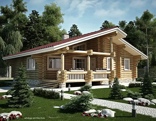 домик оцилиндровка