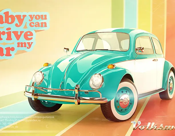 Моделирование и визуализация VW Beetle 1963
