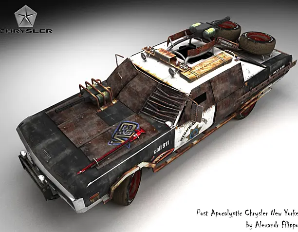 Альтернативный взгляд на автомобиль)1970 chrysler new yorker- post apocalyptic