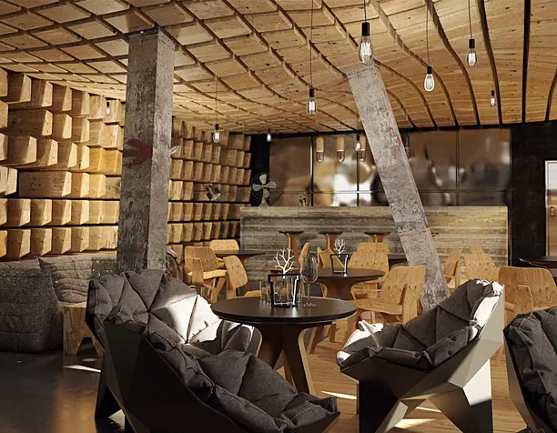 Wooden bar