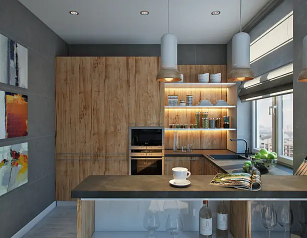 Kitchen Wood+Concrete