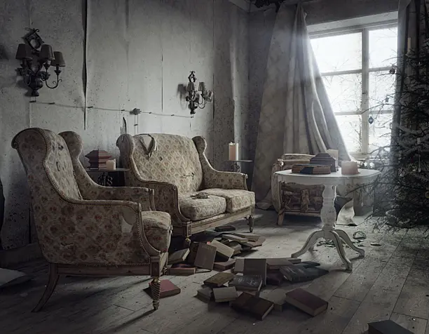 Abandoned Christmas room