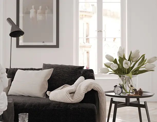 Living room in a Scandinavian style