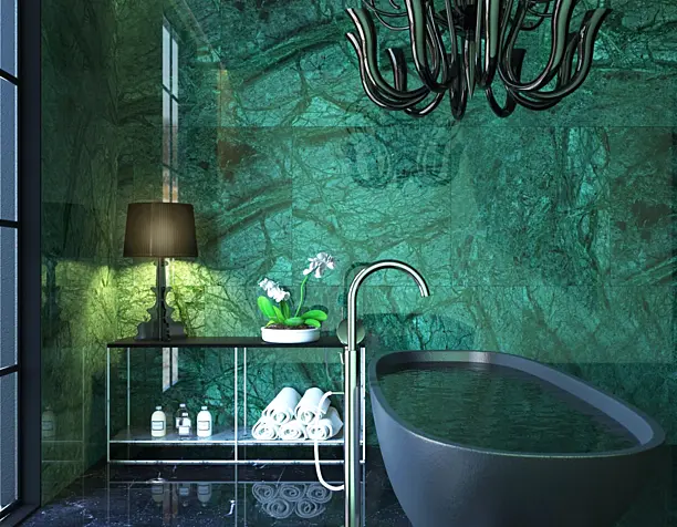 green bathroom