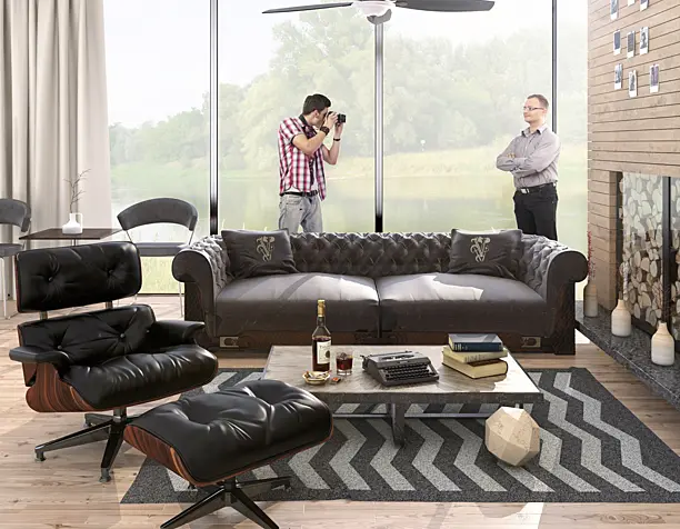 Interiors with diffrent type of lighting