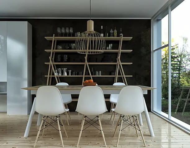 BLACK & WHITE DINING ROOM