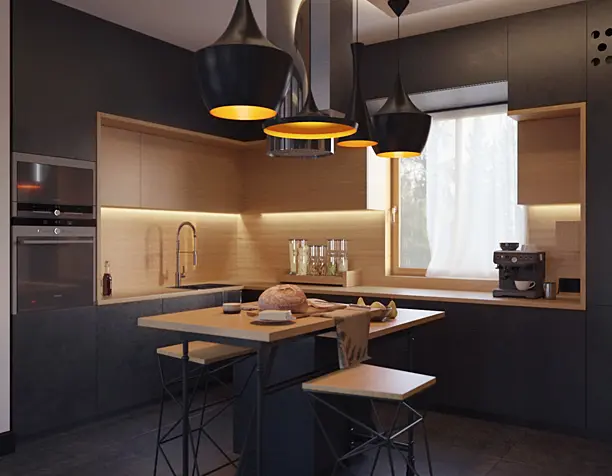 Black kitchen