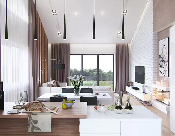 Modern interior of country house