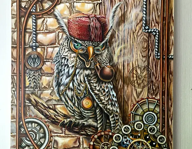 Сова в стиле Steampunk