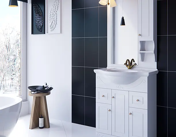 black&white bathroom