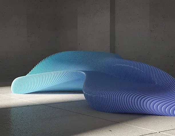 One wave bench