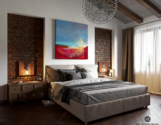 Interior bedroom in Loft