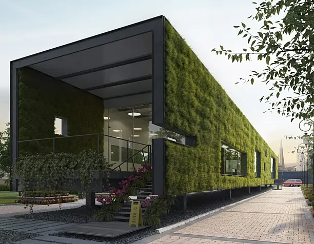 Визуализация существующего проекта CR Land Guanganmen Green Technology Showroom