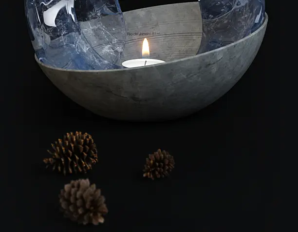 Melting lamp. Conceptual art object.