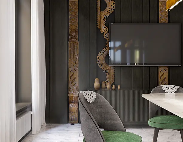 Country house project. dining room. Загородный дом. Столовая