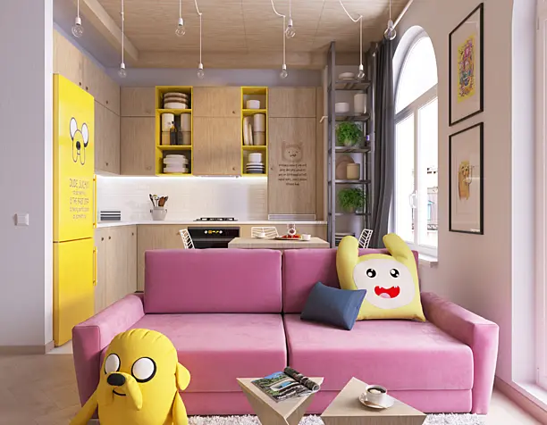 Проект квартиры в скандинавском стиле. "Adventure time"