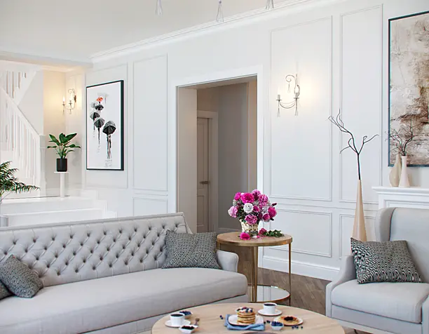 white guest room