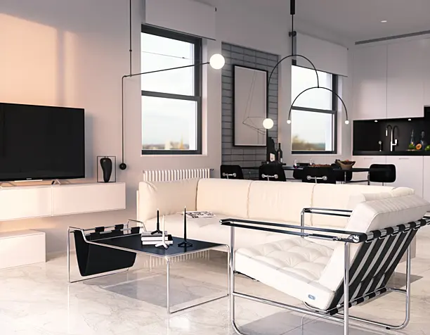 Flat black&white in Tel-Aviv