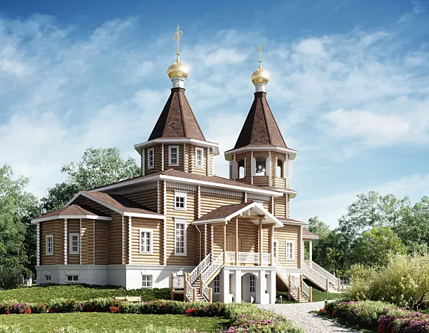 Церковь из дерева