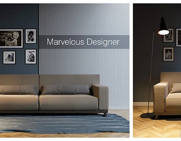 Sofa modelling  Marvelous Designer 5 / 3Ds Max / Corona renderer