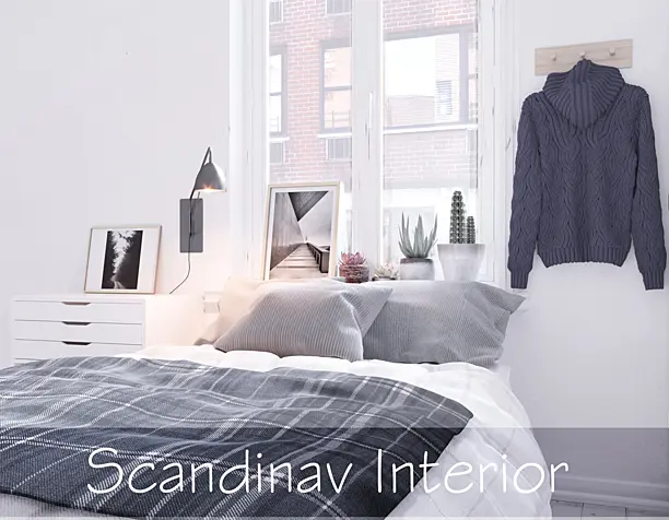 Scandinav interior / Marvelous Designer / 3Ds Max / Autocad / Cs6 / Corona renderer