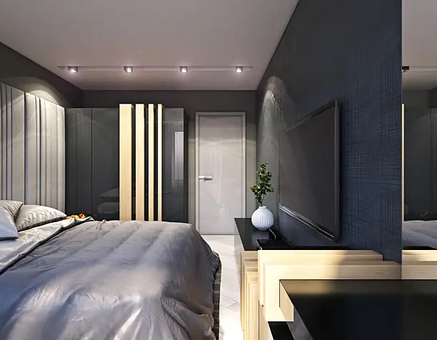 Dark bedroom