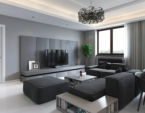 Minimalistic grey interior