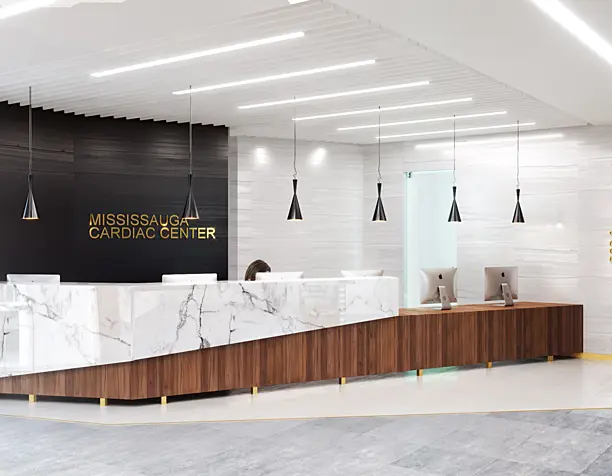 Mississauga Cardiac centr. Reception.