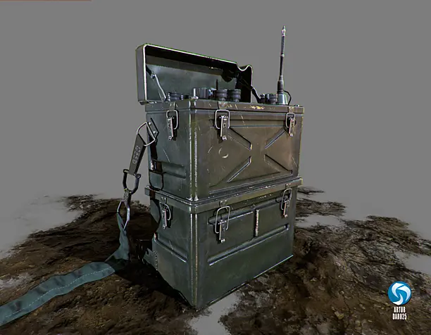 Radiostation SCR-300/BC-1000, WWII field gear, packboard.