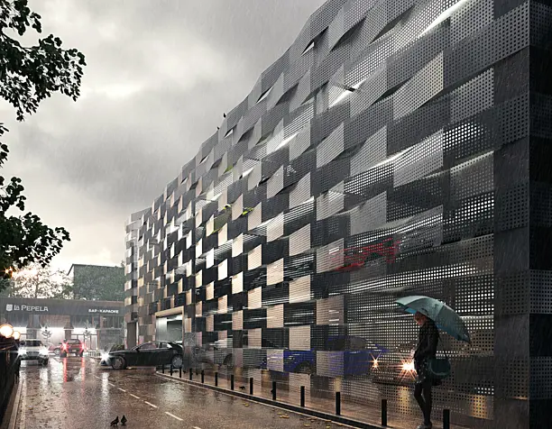 3d визуализация экстерьера. Парковка в Москве