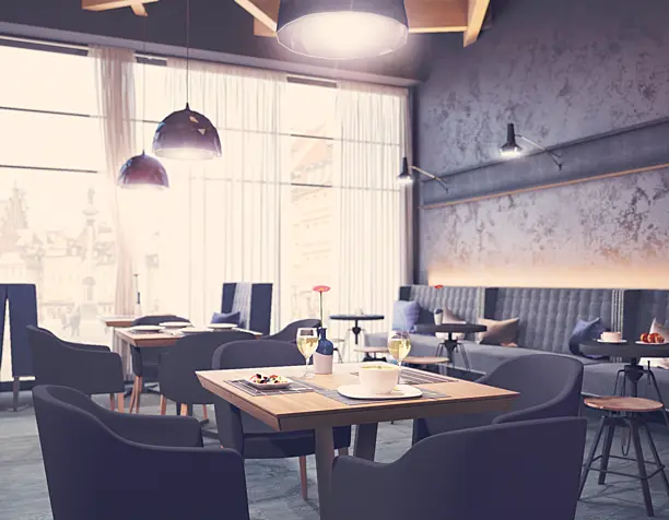 Interior of cafe