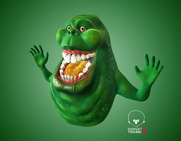 slimer from ghostbusters