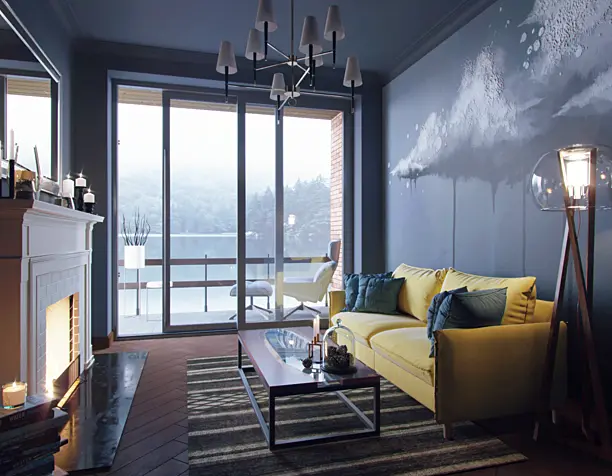 blue room