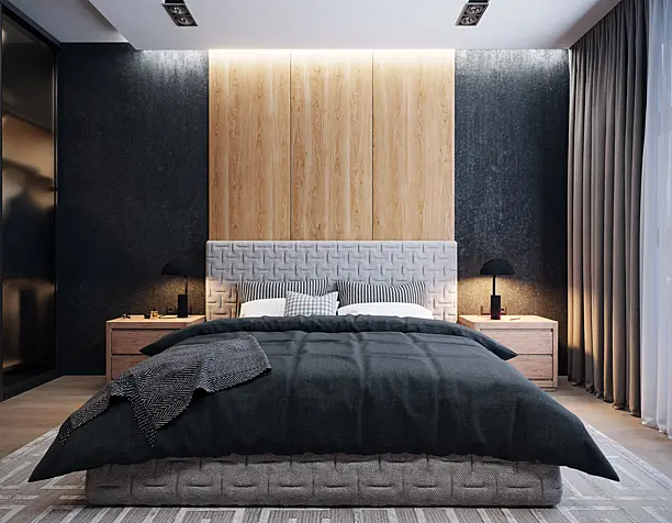 Dark bedroom