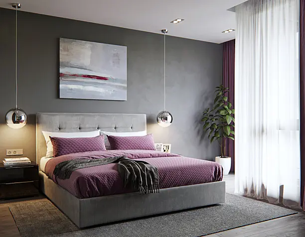 Gray bedroom