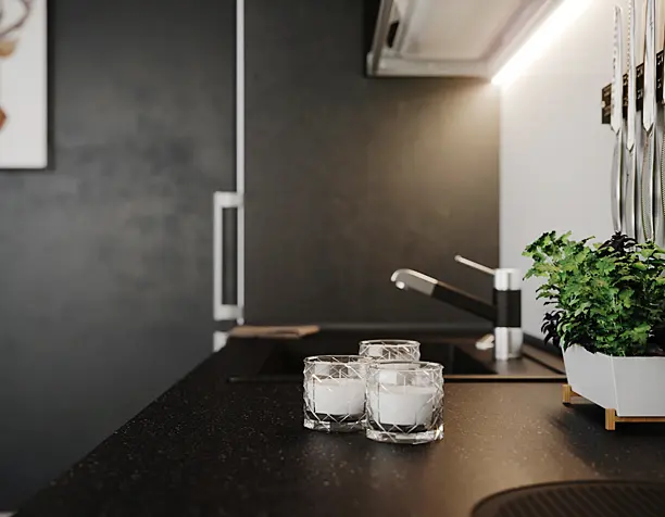 Black kitchen