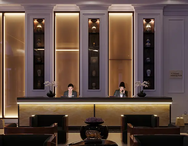 Lobby at night