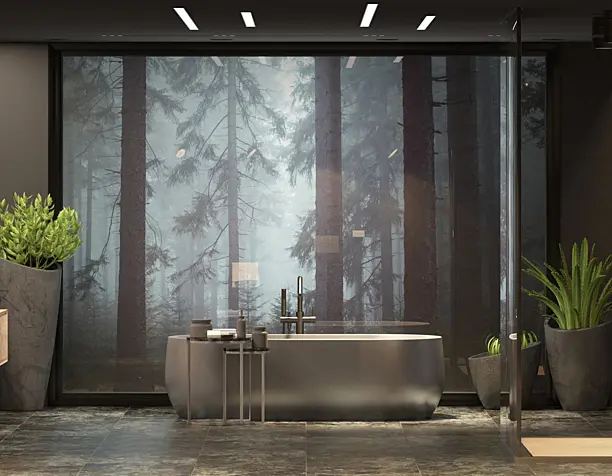 Ванная комната. Bathroom in the fog.