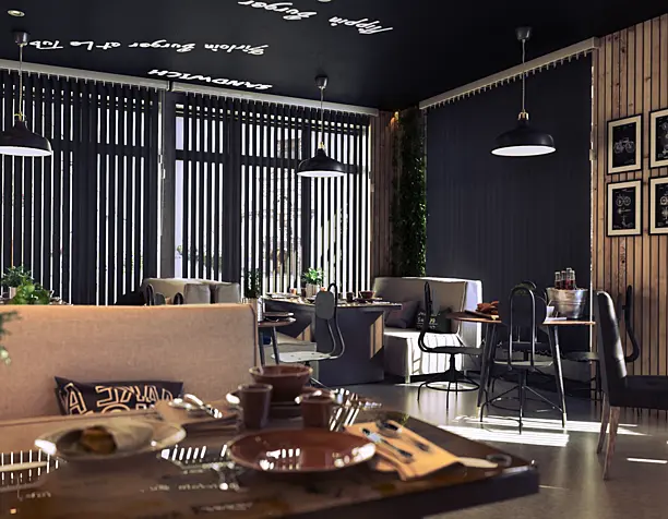 Закусочная (burger cafe design)