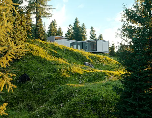 Hillside house