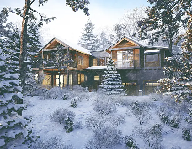mansion on the mountain. the USA.