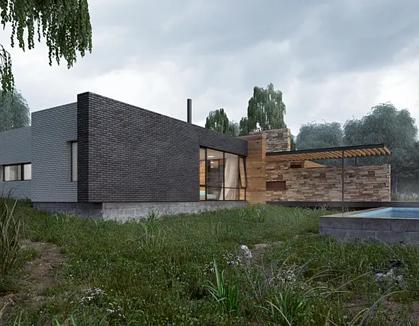 House in the fog