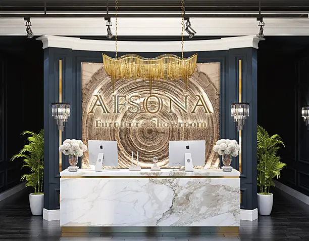 "Furniture showroom" reseption