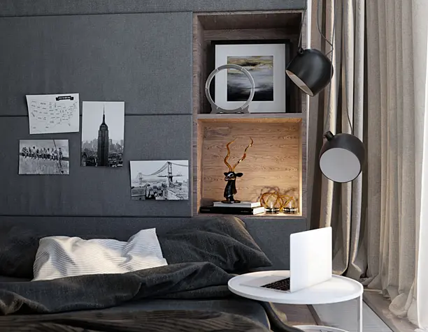 Bedroom. Interior design.