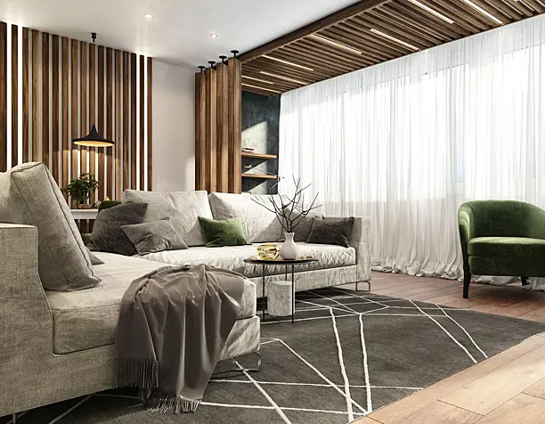 Дизайн кухни-гостиной. V-ray 3.6