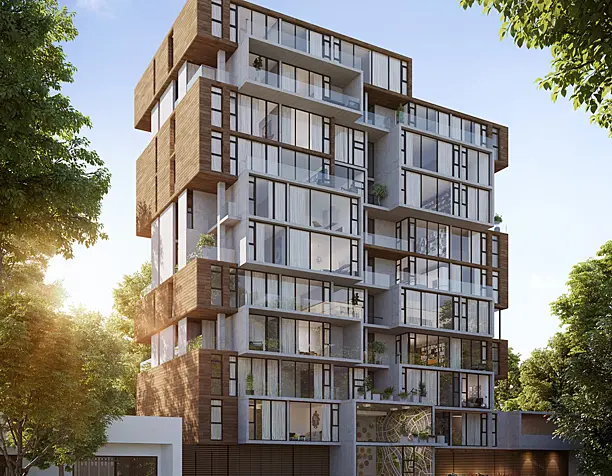 "ONE Apartment Building" project of JSARQ  / выполнена по референсу /