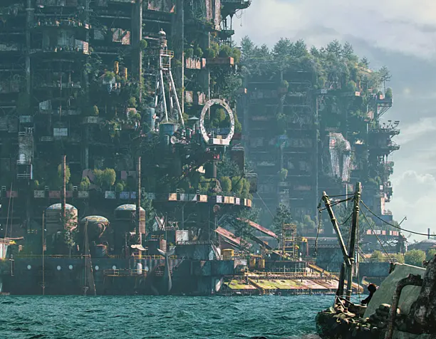 City on the water. Post-apocalypse