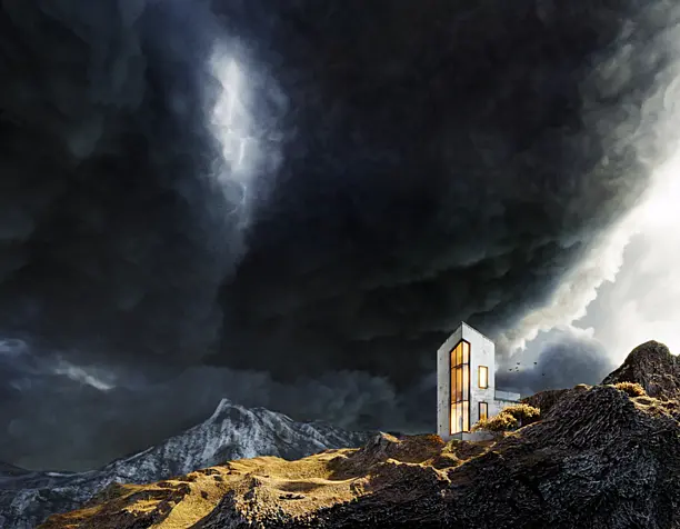 Iceland. Storm