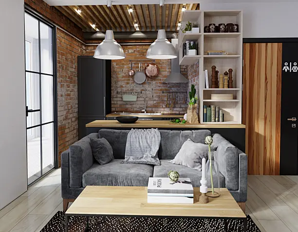 Kitchen-Living Room Design