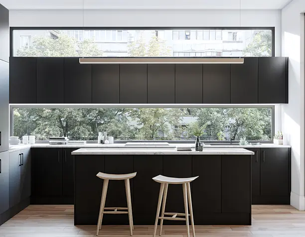 Black modern kitchen